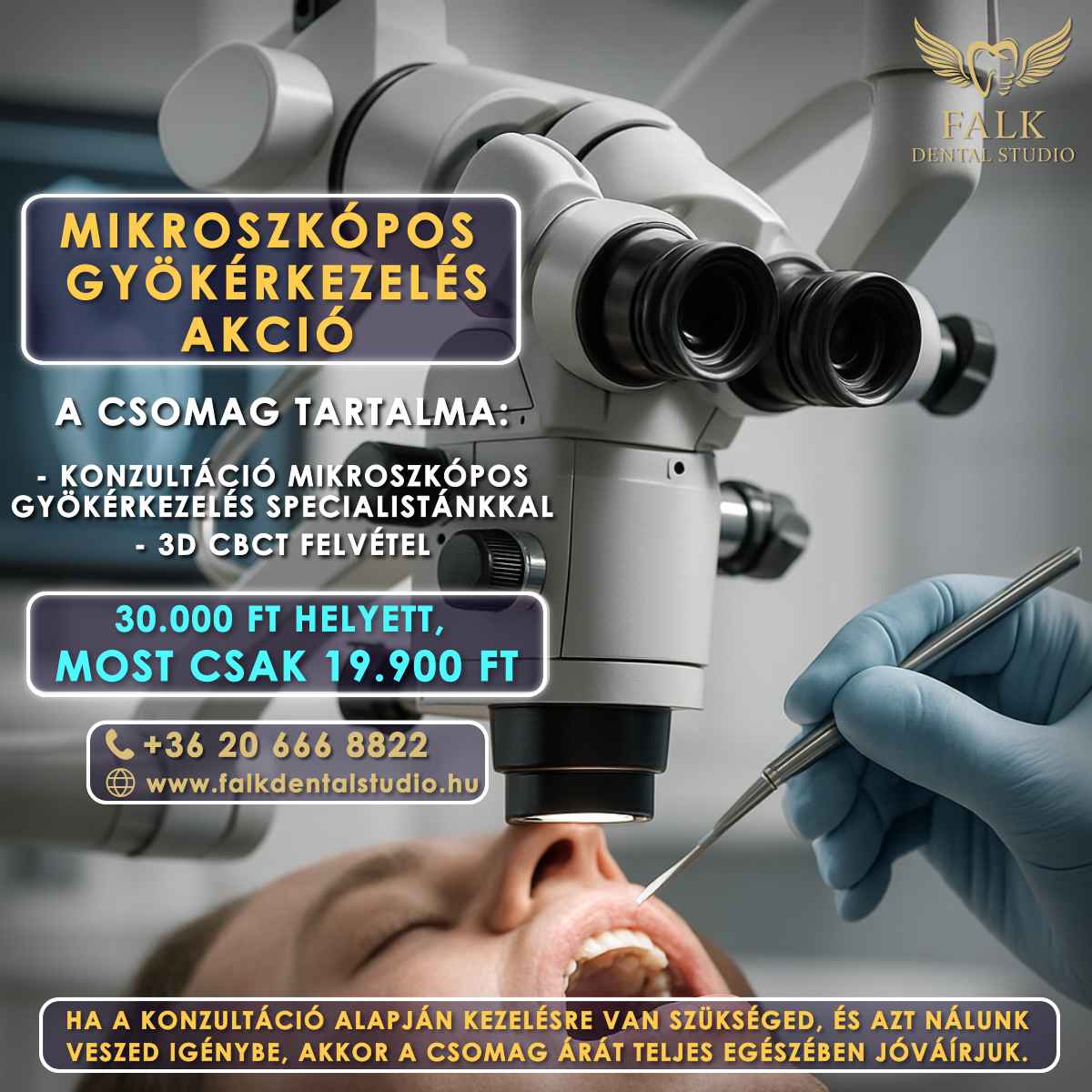 Mikroszkópos gyökérkezelés akció