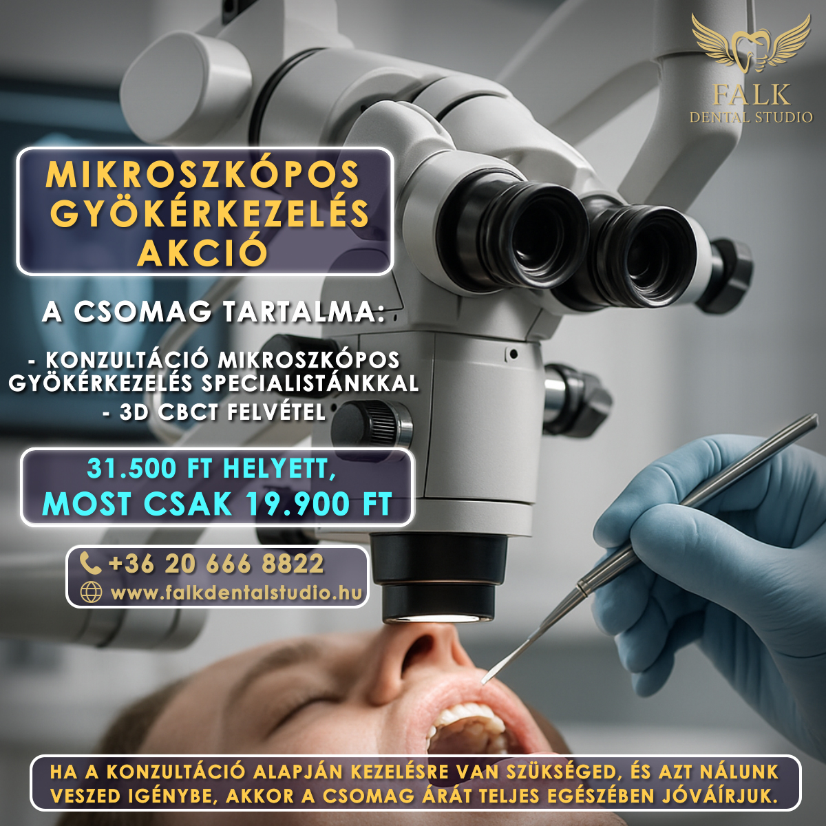 Mikroszkópos gyökérkezelés akció